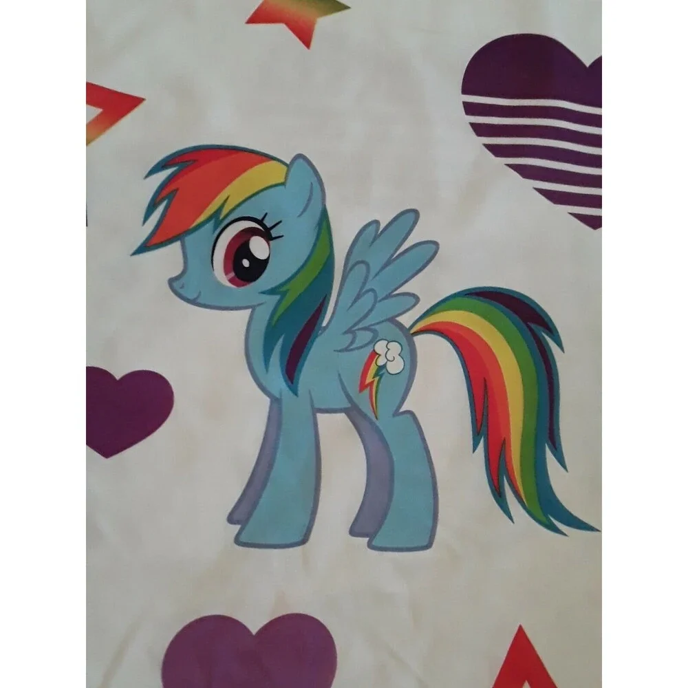 Vintage Retro My Little Pony Twin Flat Sheet Pinkie Pie Twilight Good Fabric EUC
